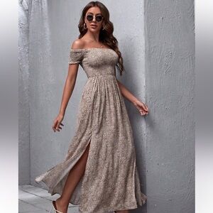 Glamorous Off-Shoulder Maxi Dress